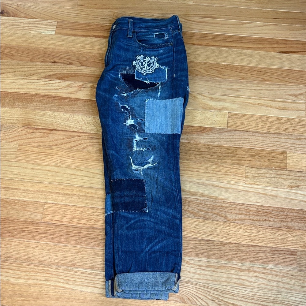 Polo by Ralph Lauren Avery Patchwork Blue Denim Jeans